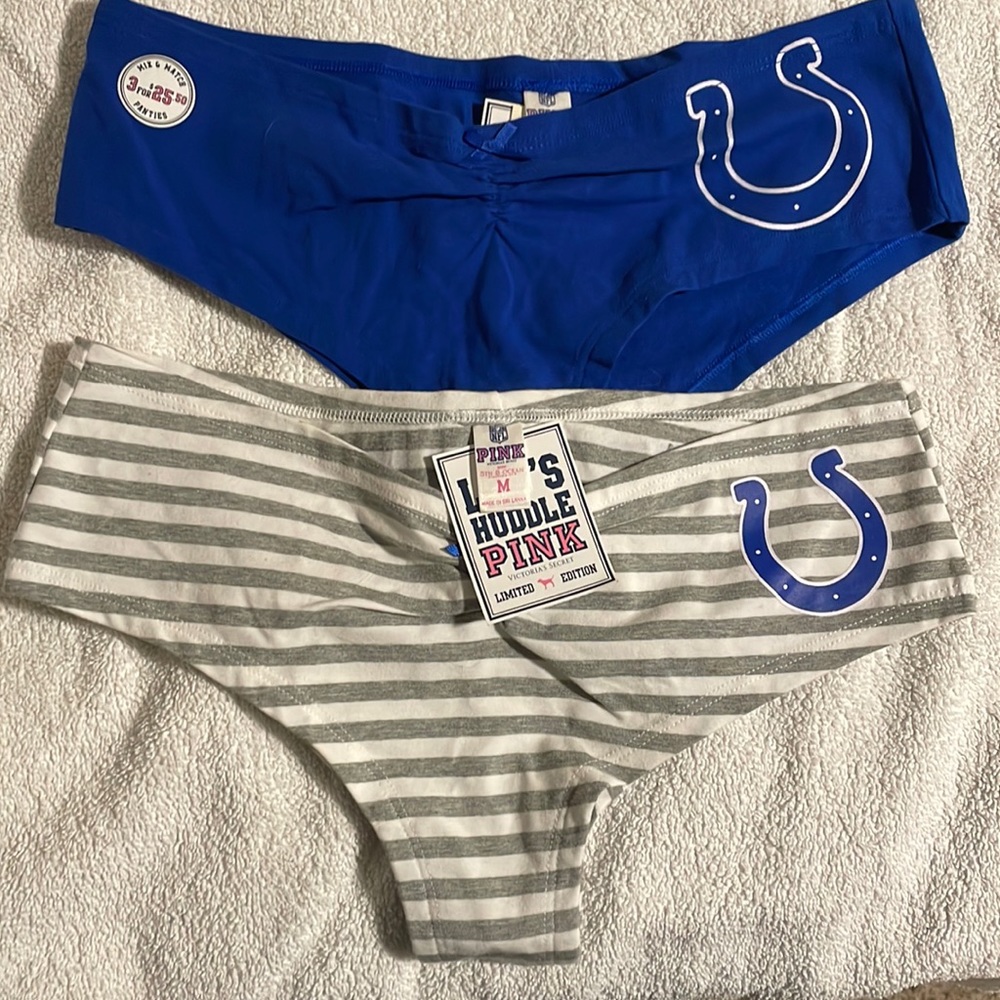 Victorias Secret Indianapolis Colts set of 2 panties NWT